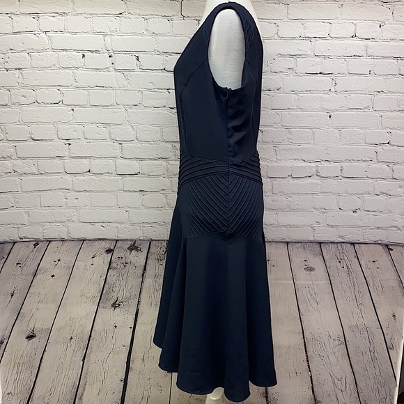 Ann Taylor Navy Fit & Flare Chiffon Dress - Picture 8 of 11